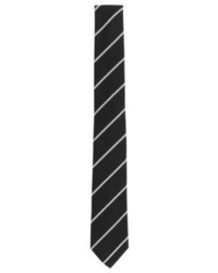 Hugo Boss Tie 6 Cm Slim Silk Stripe Tie One Size Black