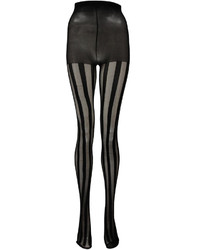 Boohoo Jenna Sheer With Solid Thick Stripe Tights