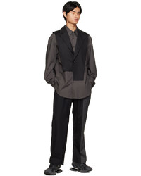 Feng Chen Wang Black Blazer Collar Waistcoat