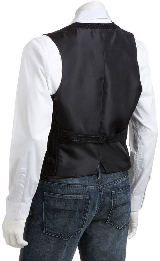 Marc Anthony Slim Fit Striped Welt Pocket Vest Big Tall, $80 | Kohl's |  Lookastic