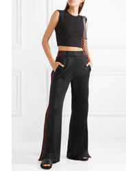 alexanderwang.t Striped  French Terry Wide Leg Track Pants