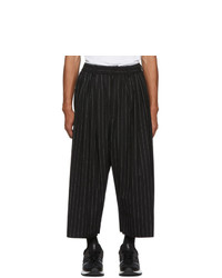 SASQUATCHfabrix. Black And White Wool Silhouette Trousers