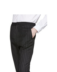 Hugo Black Pinstripe Extra Slim Harly Trousers
