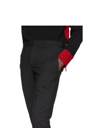 Neil Barrett Black Pinstripe Trousers