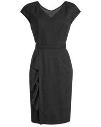 Moschino Boutique Virgin Wool Dress With Pinstripes