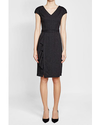 Moschino Boutique Virgin Wool Dress With Pinstripes