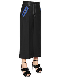 Marco De Vincenzo Pinstriped Cool Wool Cropped Pants