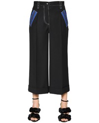 Marco De Vincenzo Pinstriped Cool Wool Cropped Pants