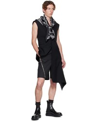 Alexander McQueen Black Wool Sleeveless Blazer