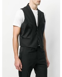 Les Hommes Perforated Patch Waistcoat