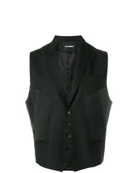 Les Hommes Perforated Patch Waistcoat