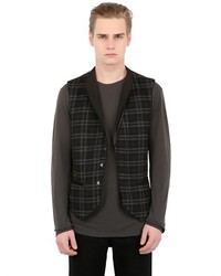 Reversible Wool And Leather Vest