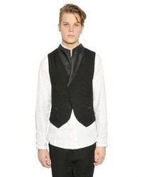 Reversible Wool And Leather Vest