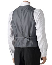 Savile Row Striped Black Suit Vest