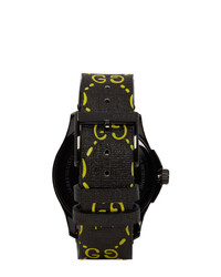 Gucci Black And Yellow G Timeless Ghost Watch