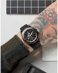 Slazenger Black Watch With Imitation Inner Dials