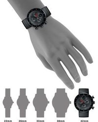 Movado Edge Chronograph Black Plated Bracelet Watch
