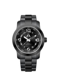 Jivago Infinity Black Stainless Steel Watch