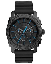 Fossil Machine Chronograph Silicone Strap Watch 45mm