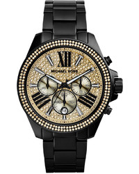 Michael Kors Michl Kors Michl Kors Chronograph Wren Black Ion Plated Stainless Steel Bracelet Watch 42mm Mk5961