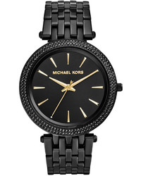 Michael Kors Michl Kors Michl Kors Darci Black Ion Plated Stainless Steel Bracelet Watch 39mm Mk3337
