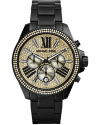 Michael Kors Michl Kors Mid Size Two Tone Stainless Steel Wren Chronograph Watch