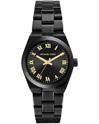 Michael Kors Michl Kors Mini Channing Black Ion Plated Stainless Steel Bracelet Watch 33mm Mk6100