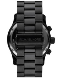 MICHAEL Michael Kors Michl Michl Kors Michl Kors Large Runway Blacked Out Chronograph Watch 45mm