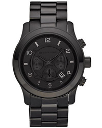 MICHAEL Michael Kors Michl Michl Kors Michl Kors Large Runway Blacked Out Chronograph Watch 45mm