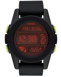 Nixon The Unit Digital Silicone Strap Watch 44mm