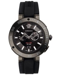 Versace V Extreme Pro Silicone Strap Watch 46mm