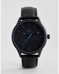 Asos Watch In Black With Blue Highlights
