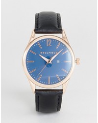 Bellfield Watch With Black Strap And Blue Dial