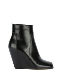 Rick Owens Open Toe Wedge Ankle Boots