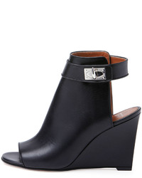 Givenchy Shark Lock Wedge Bootie Black