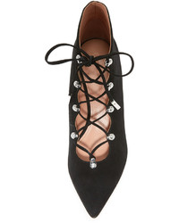 Sigerson Morrison Wing Lace Up Wedge Pumps