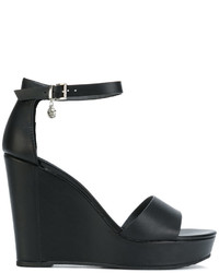 Armani Jeans Ankle Strap Wedge Sandals