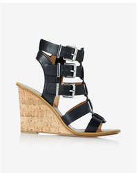 Express Buckle Strap Wedge Sandal