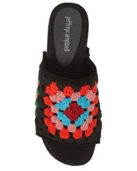 Jeffrey Campbell Nonna Crocheted Platform Slide Sandal