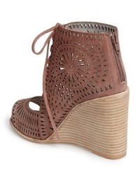 Jeffrey Campbell Rayos Perforated Wedge Sandal