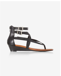 Express Strappy Buckle Wedge Sandal