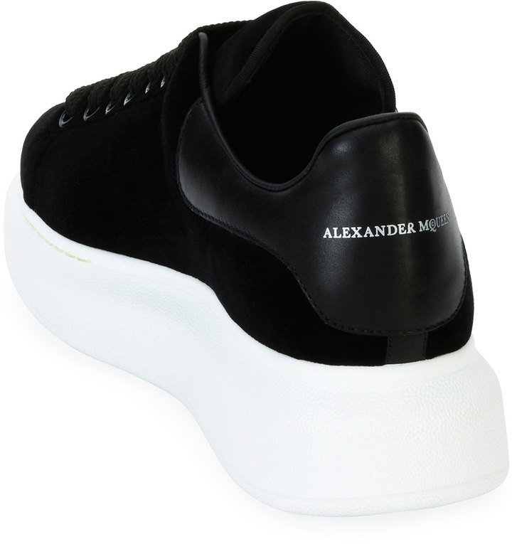 alexander mcqueen velvet platform sneakers