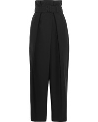 Stella McCartney Belted Wool And Mohair Blend Wide Leg Pants