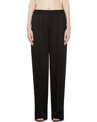 Calvin Klein Collection Black Hammered Satin Welma Trousers