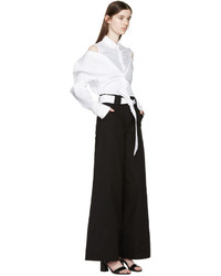 EACH X OTHER Black Wide Leg Belted Trousers