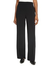 St. John Collection Drapey Twill Pull On Wide Leg Pants