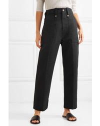 Bassike Cotton And Drill Wide Leg Pants