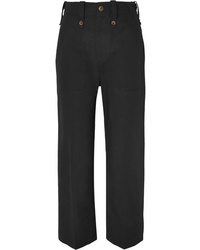 Bassike Cotton And Drill Wide Leg Pants