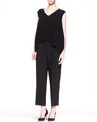 The Row Cropped Wide Leg Pleat Pants