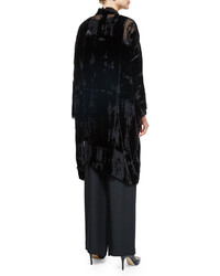 eskandar Flared Silk Trousers Black